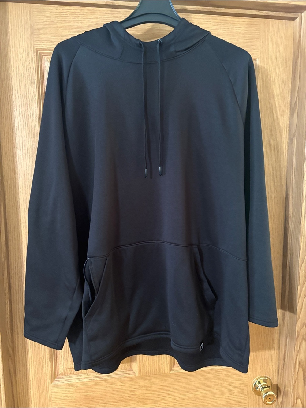 Men's Black Pullover Hoodie - Classic Lightweight Hooded Shirt
